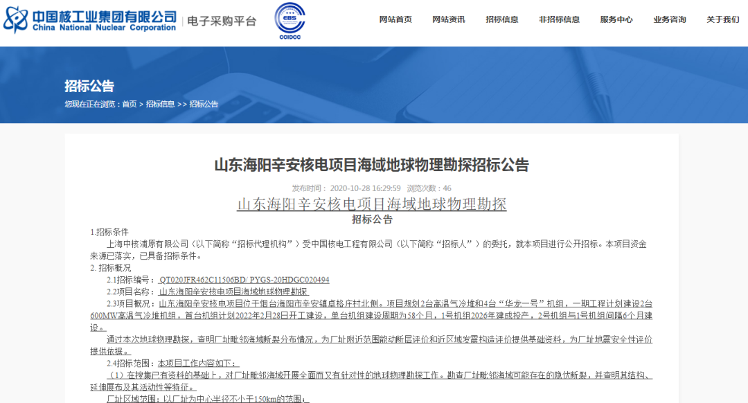 中国核NBA押注平台电工程有限公司设计信息管理系统升级改造服务项目招标公告